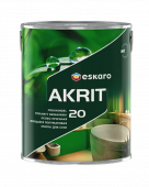 Влагостойкая моющаяся полуматовая краска Eskaro Akrit 20 (Эскаро Акрит 20) для ванной комнаты купить и заказать в Санкт-Петербурге (СПб)