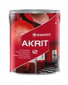 Износостойкая моющаяся полуматовая краска для стен Eskaro Akrit 12 (Эскаро Акрит 12) купить и заказать в Санкт-Петербурге (СПб)