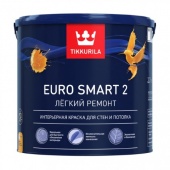 Глубокоматовая краска для потолков Tikkurila Euro Smart 2 (Тиккурила Евро Смарт 2) легкий ремонт купить и заказать в Санкт-Петербурге (СПб)