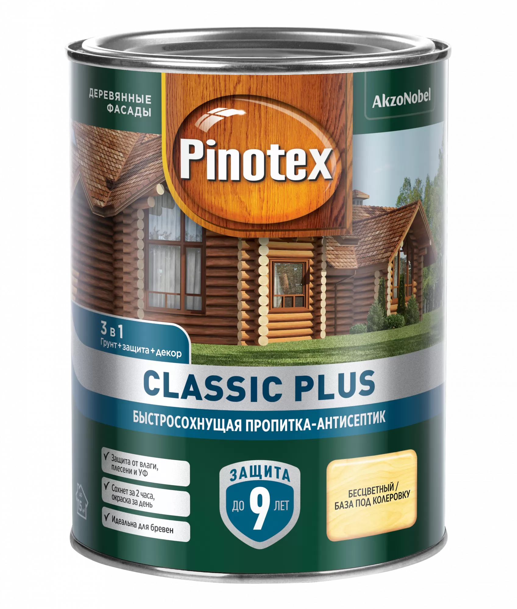 Быстросохнущая пропитка-антисептик для древесины Pinotex Classic Plus ( Пинотекс Классик Плюс) купить по цене 1 090 ₽ | Лакокрасочная продукция  Интернет-магазин Lakiikraski